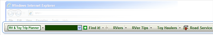 RV & Toy Hauler Trip Planner Toolbar